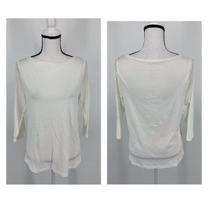 A New Day Slim Fit 3/4 Sleeve Boat Neck Tee Shirt